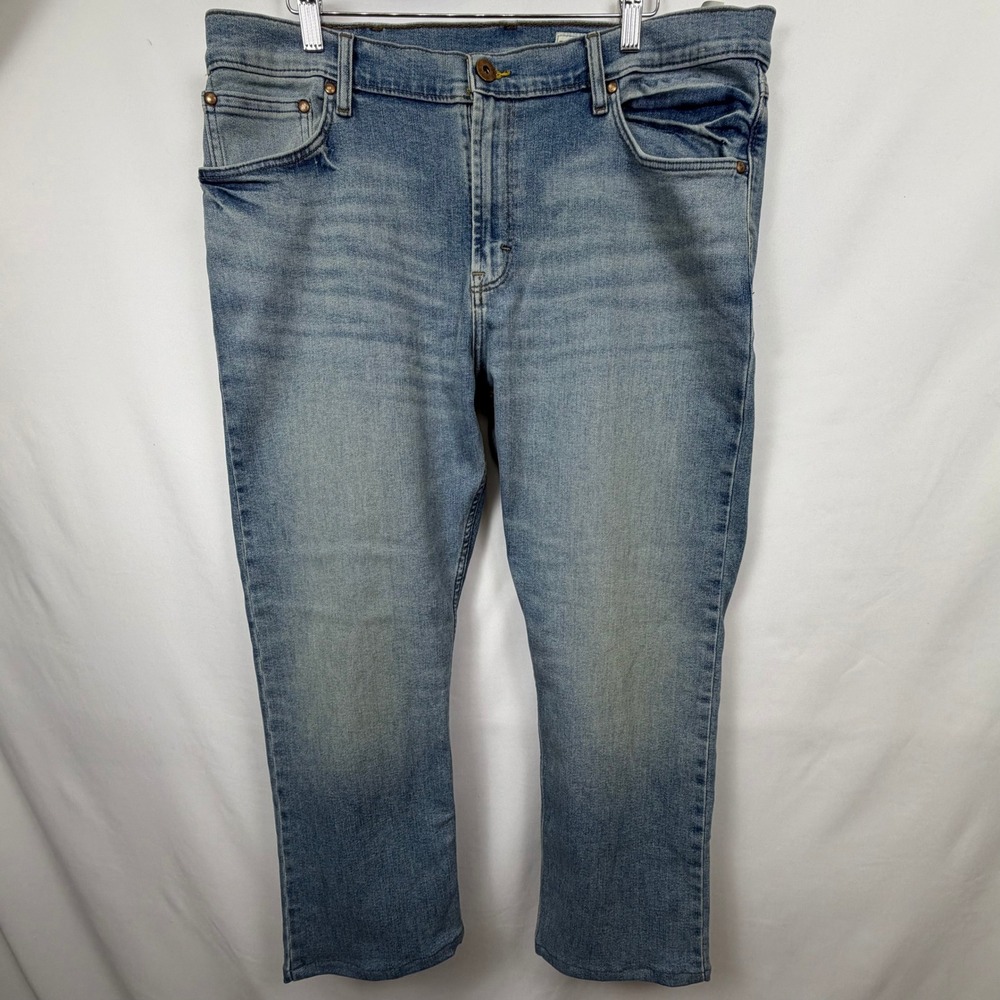Wrangler Mens Slim Straight Jeans Light Wash Blue Denim 38x30 112359264